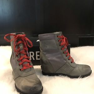 Sorel Lexie Wedge Waterproof Lace-Up Ankle Boot